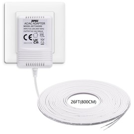 24Volt 500mA Doorbell Transformer Competible with All Versions of Ring Doorbell and Nest Hello Doorbell,C Wire Adapter for Nest,Ecobee, Sensi and Honeywell Thermostat,8M (315") Long Cable