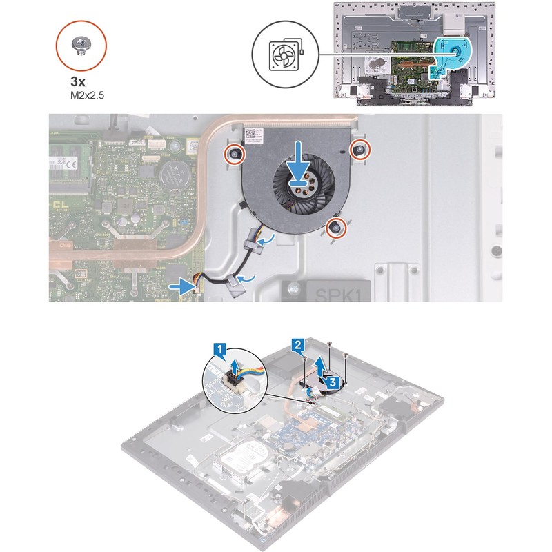Deal4GO CPU Cooling Fan 1TMP6 01TMP6 Replacement for Dell Inspiron