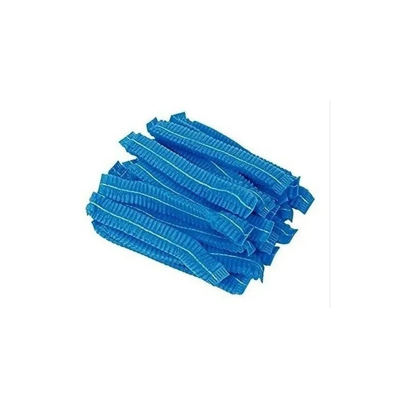 Cofia Gorro Cubrepelo Plisado Desechable Bolsa 100 Piezas