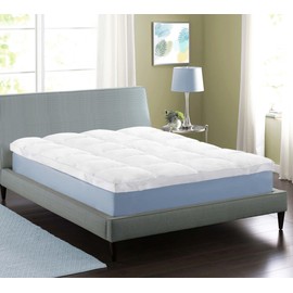 Superior Mattress Topper, Down Alternative, 2 Inch Deep Sized Bed Pillow Top, Comfort Pad, Fluffy Mattress-Topper Protector, Plush Cooling Extra Soft, Hotel Quality, All-Season, Twin XL, White