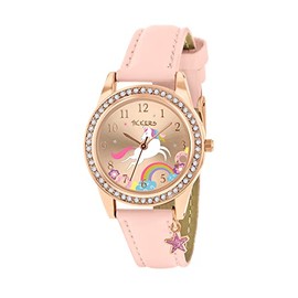 Tikkers Girl's Analog Quartz Unicorn Watch with Polyurethane Strap TK0201