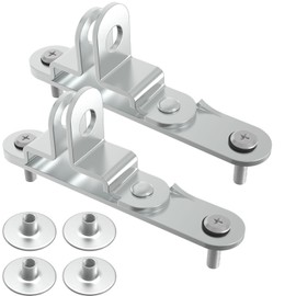 Fengone 2 Pack Cargo Trailer Door Latch Hasp Keeper Premium Durable for Ramp Padlock Trailer Lock Latch with Hasp Race Bar Lock Handle for Cargo Doors with Nuts&Screws