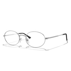 RB. Pilot Oval Reading Glasses for Women Men Blue Light Blocking Computer Thin Metal Full Rim Frame Readers