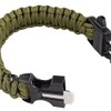 OUTLETISSIMO® Paracord Bracelet 3 in 1 Military Whistle Survival Green,