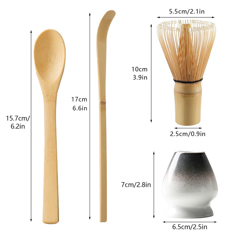 Matcha Tea Set with Whisk and Spoon, Matcha Whisk Kit