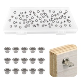 UFURMATE Shelf Pin Caps, 200PCS Nickel Plated Shelf Pin Sleeves with Hole Heavy Duty Shelf Pins Reinforcement Grommets for Bookshelf, Cabinet, Closet Shelves Bracket (7mm)