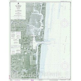 Historic Pictoric Vintage Map - Fort Lauderdale Port Everglades, 1977 Nautical NOAA Chart - Florida (FL) - Vintage Wall Art - 18in x 24in