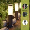 ledscom.de Poru Bollard Light with Socket for Outdoor Use, Black,