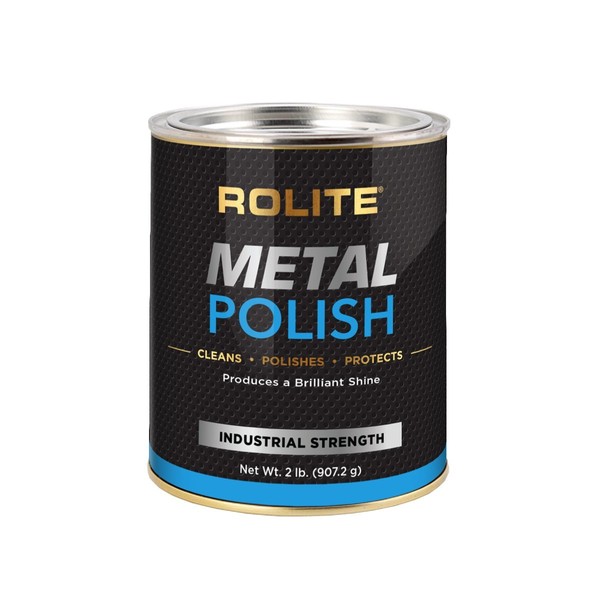 Rolite - RMP2# Metal Polish Paste - Industrial Strength Scratch Remover and Cleaner, Polishing Cream for Aluminum, Chrome, Stainless Steel and Other Metals, Non-Toxic Formula, 2 Pounds, 1 Pack