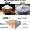 QH.HOME Fire Pit Cover Round - 50" D X 24"