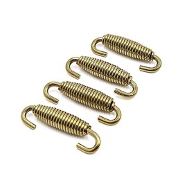 sourcing map 4 x 55 mm exhaust spring hooks, stainless steel silencer, motorcycle exhaust expansion springs hooks for silencer springs, gold