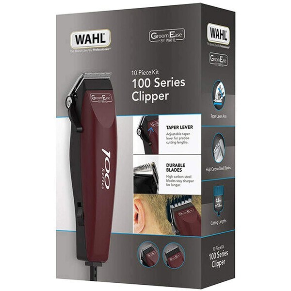 GroomEase by Wahl 100 Series Clipper- Burgundy