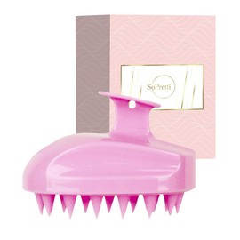 Generic SoPretti Pink Scalp Massage Brush Shampoo Scalp Massager - Hair Shampoo Brush Hair Scrubber for Scalp - Scalp Brush for Dandruff Removal