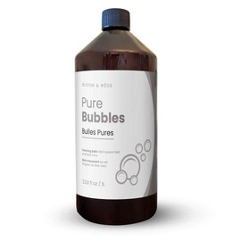 Luxury Unscented Foaming Bath - Natural Fragrance-Free Bubble Bath with Aloe Vera and Epsom Salt - Pure Bubbles Scent (Unscented), 33.8 fl oz / 1L