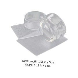 Healeved 3sets Creative Nail Art Stamping Plates Nail Stamper Templates Easy Use Manicure Stencils for Unique Designs Includes Round Stamper Red