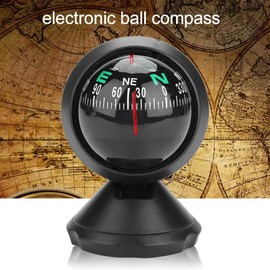 JTLB Dash Compass Car Compass Black Electronic Adjustable Bullet Night Vision Compass for Boat Vehicles