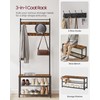 VASAGLE Coat Rack, Hall Tree with Shoe Storage Bench, Entryway