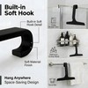 Bathroom Glass Shower Door Squeegee, Silicone & Metal, Black, 10"W