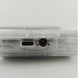 Unbranded Game Boy Color USB-C Ready Retro Pixel Laminated Q5 IPS Shell - FunnyPlaying - Clear Purple