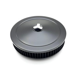 10" Black Air Cleaner Set 4-Barrel 4 BBL 5-1/8" Neck Diameter for Holley/Edelbrock/Rochester/Carter/Ford 5" Stud Included