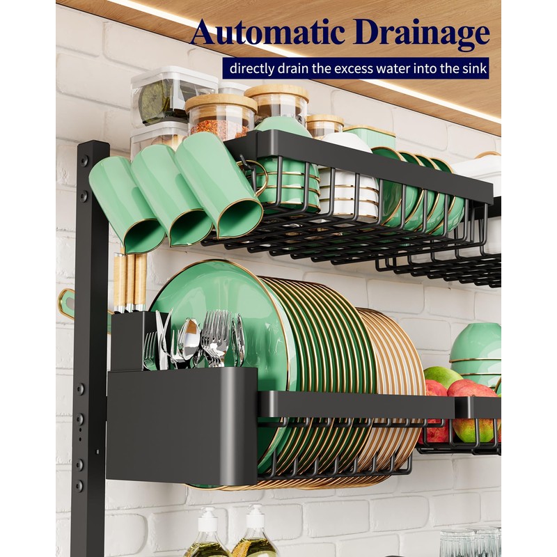 Kitsure Over The Sink Dish Drying Rack - 31.5" to