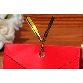 Mini Skater 6 Inches 800 Pieces Metallic Plastic Twist Ties Bag Ties for Cellophane Party Bag (800, Gold)