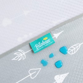 Biloban Splat Mat Under High Chair, 2 Pack for Eating Mess, Waterproof Baby Splat Mat, Anti-Slip High Chair Mat for Mealtime and Playtime, Reusable & Portable Splash Mat for Under High Chair, 42" × 46"