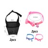 2pcs Black Muzzles For Pets, 2pcs Collars, Adjustable Muzzles For