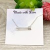 Horizontal Arrow Pendant Necklace (Silver Tone) Miss Fit Boutique