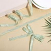 50 Yards Green Plaid Ribbon, 3/8 Inch Green and White