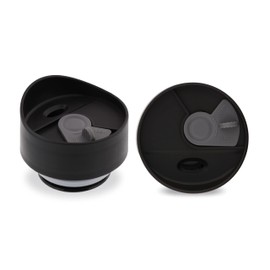 REDUCE Wedge Tumbler Lid Replacement, Pack of 2 Lids - Black with Grey, Leak Proof - Ideal for On The Go Drinking - Fits 17oz REDUCE Stainless Steel Vacuum Insulated Bottle Only