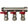 3 Loop Plumbing Manifold w/ 1" trunk & 1/2" pex