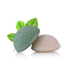 Esponja facial de fibra de konjac natural caliente - Herramienta exfoliante suave para todo tipo de piel, 100% natural con carbón de bambú, esponja limpiadora ecológica