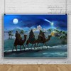 Laeacco 7x5ft Christmas Nativity Scene Backdrop Manger Birth of Jesus