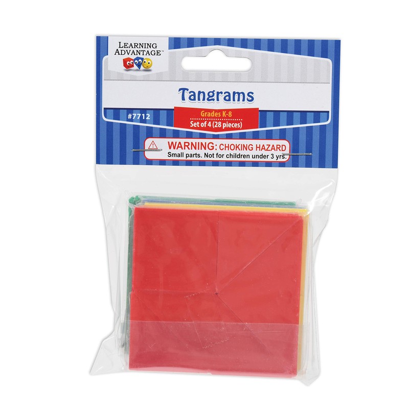 LEARNING ADVANTAGE Tangrams - Set of 28 - Puzzle Blocks