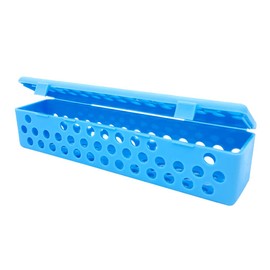 Sterilization Case Dental Instrument Sterilizing Tray Container Sterilization Plastic Cassette for Dental Lab Storage Dental Autoclave Cassettes Box (Light Blue)