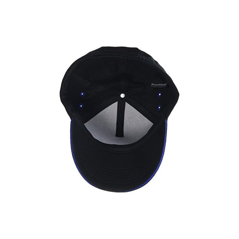 Beechfield Unisex B015 Ultimate 5-panel Sandwich Peak Cap, Black Bright