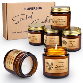 Soy Wax Aromatherapy Gift Set, 6 Long Lasting Scented Candles for Home, Stress Relief, Birthday & Holiday Gifts