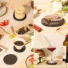 LiWiBet Black Marble Coasters for Drinks Set of 2, Stone