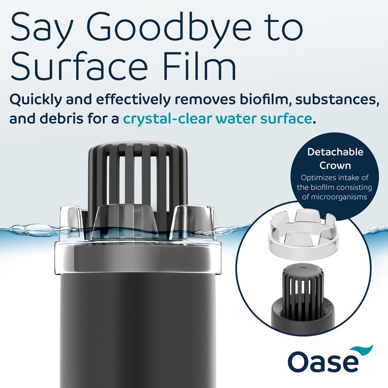 OASE CrystalSkim 350 Surface Skimmer for Freshwater and Marine Aquariums