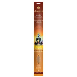 7 Chakras Natural Meditation Jumbo Incense Sticks - Sacral Chakra 4X 19 inch 4 Hour Incense Sticks - Hand Dipped - Also Perfect for Reiki, Yoga, Healing & Aromatherapy