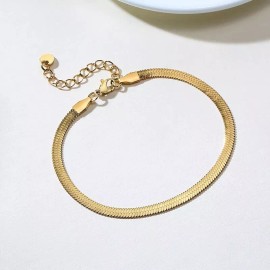 ZARD Snake Chain Anklet in 18K Gold Plating