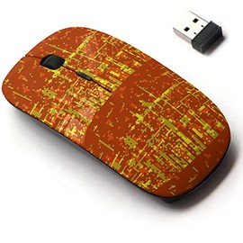 CJCBROES 2.4G Wireless Mouse with Cute Pattern Design for All Laptops and Desktops with Nano Receiver - Modern Art Pixel