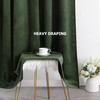 Benedeco Green Velvet Curtains for Bedroom Window, Super Soft Luxury