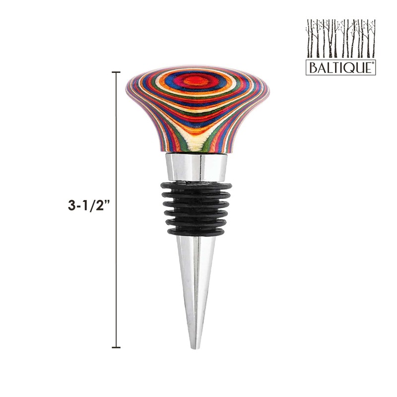 Baltique Marrakesh Collection Wine Bottle Stopper, Multicolor Leak-Proof and Reusable