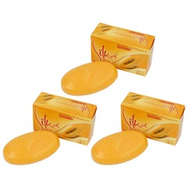 Silka Soap, 3.2 oz (90 g), Set of 3, Papaya Soap from the Philippines, Beauty Skin Whitening Soap, 3.2 oz (90 g) x 3, Orange - 3 Pieces