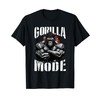 Gorilla Mode Beast Workout Gym Bodybuilding Fitness T-Shirt, black