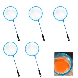 ChasCoCo Fish Net Fishing Net Aquarium Fish Net Fine Net Small Round Bacteria Dapstick Net Net Aquarium Net Fish Net Scooping Cleaning Tool Lightweight Aquarium Supplies Set of 5