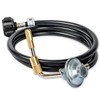GasSaf 5 FT Propane Adapter Hose with Griddle Regulator, Griddle