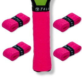 Talafit Pack of 4 Overgrip Padel - Grip Padel - Padel Grip Tape Padel - Holes - Overgrip Tennis - Grip Tennis (Pink)